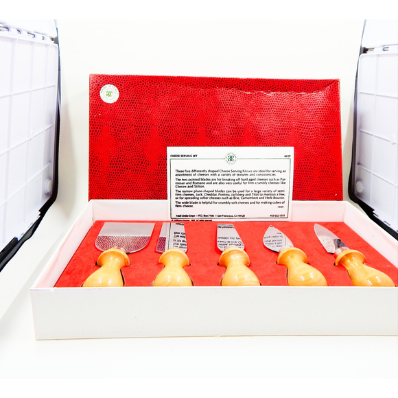 Williams Sonoma Italian 5 Piece Cheese Knives Spreaders Gift Set - Picture 2 of 7